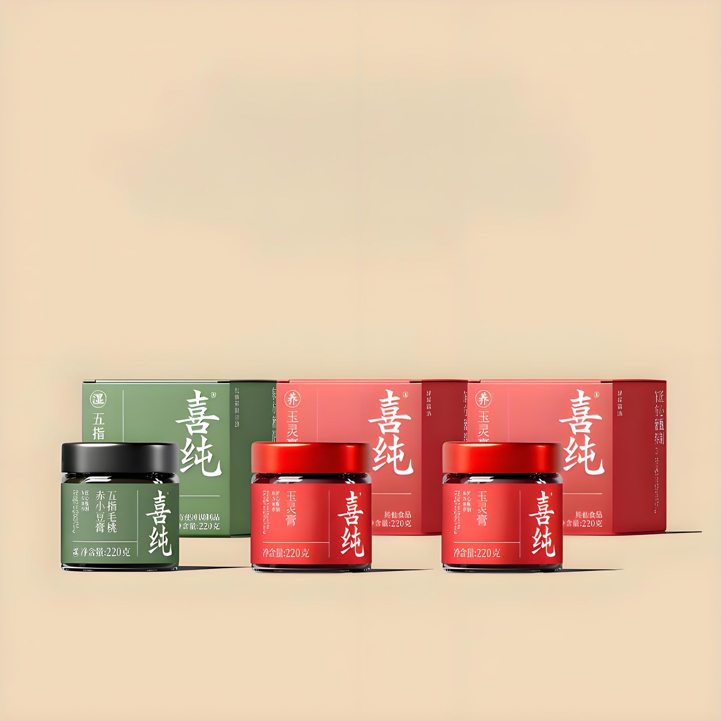 Red and blue two-color meal Combination-Light Body &Balanced Glow